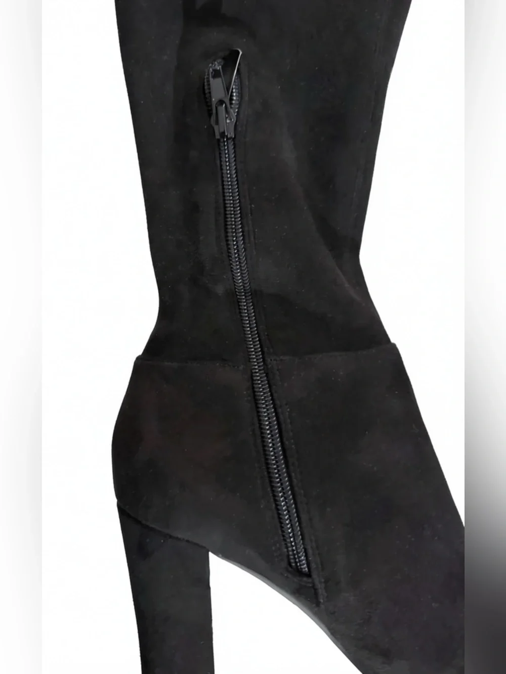 Dolce Vita Neely Black Faux Suede Over The Knee OTK Block Heel Boots Size 7